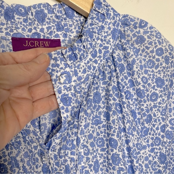 J.Crew Ruffle-collar mini dress in Liberty fabric wedding floral pockets - Picture 7 of 15